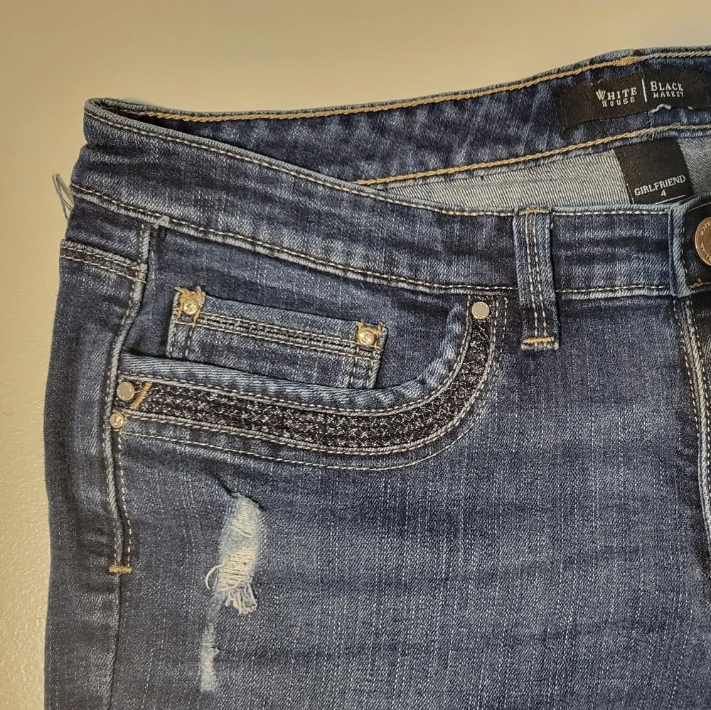 White House Black Market Girlfriend Skinny Jeans Size 4 - Picture 3 of 5